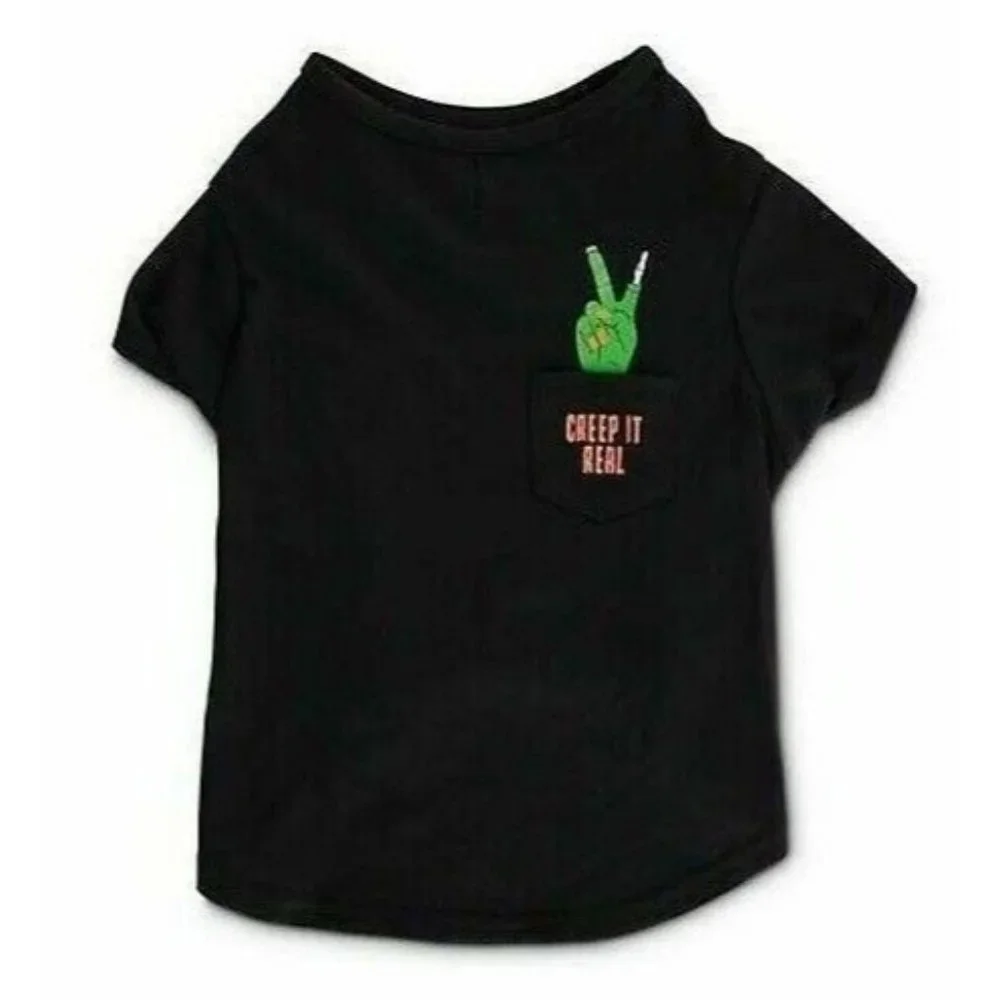 Bootique Creep it Real Pet/Dog Crewneck T-Shirt (XL) New (Halloween)